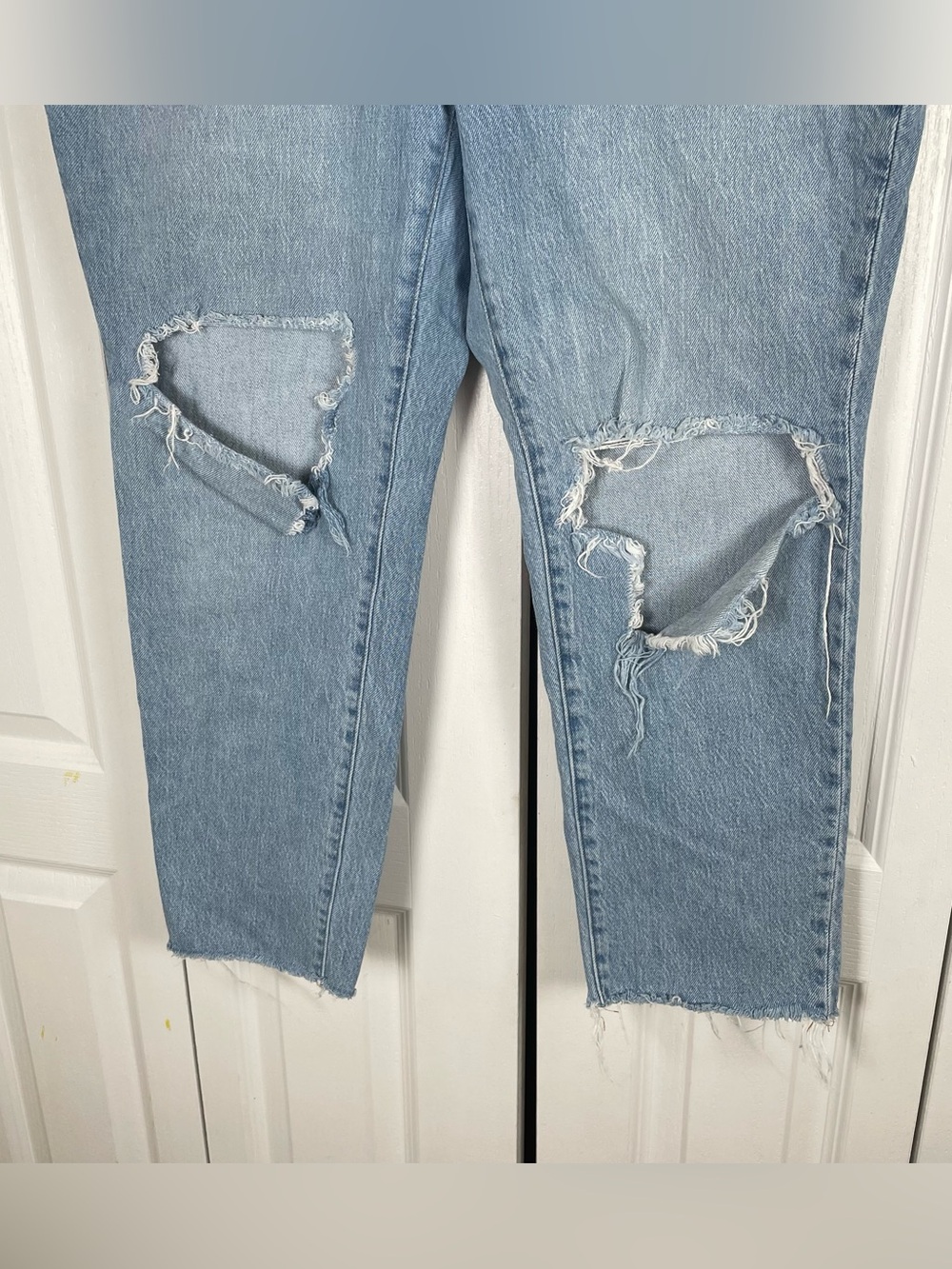 Madewell The Curvy Perfect Vintage Jeans Women’s 31 Blue Light Wash Distressed - Picture 3 of 14